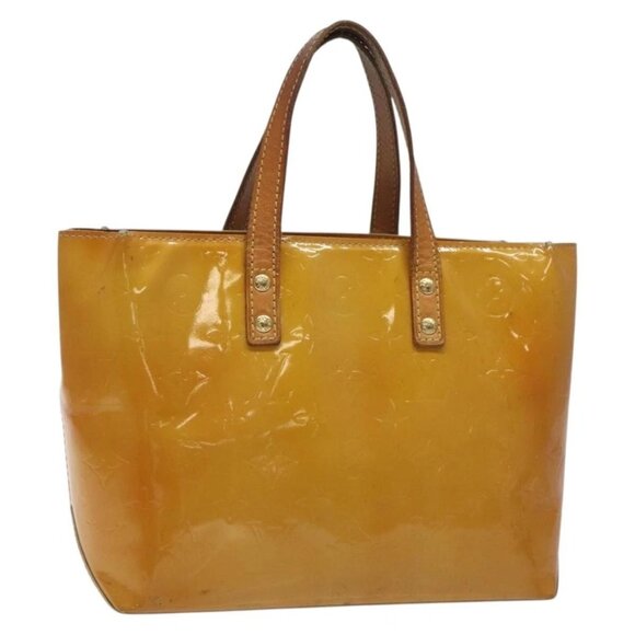 LOUIS VUITTON Monogram Vernis Reade PM Hand Bag Beige M91334 LV Auth BA3837 - Picture 1 of 15